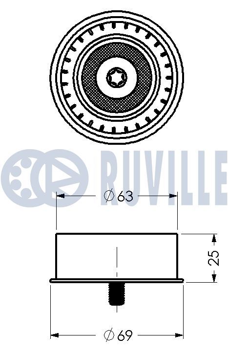 بكرة كاتينة ثابته كبيرة